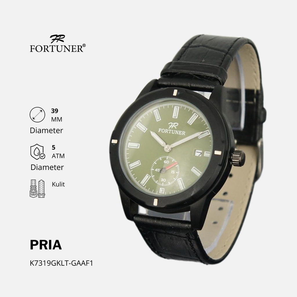 Fortuner Jam Tangan Analog Pria Water Resistant Kanvas Harlyn