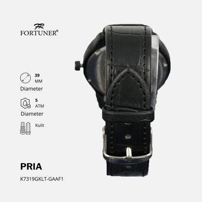 Fortuner Jam Tangan Analog Pria Water Resistant Kanvas Harlyn