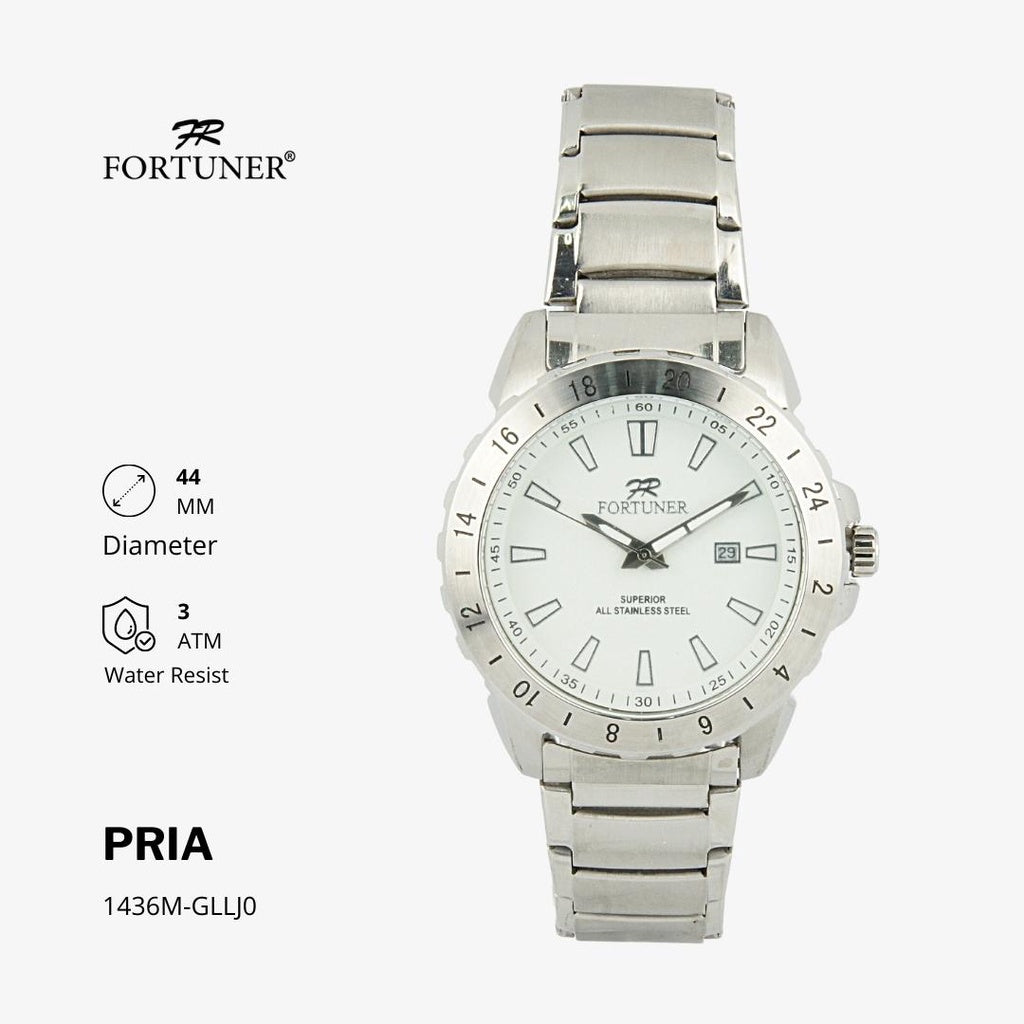 Fortuner Jam Tangan Pria Analog Water Resist Superior All Stainless Consalvo