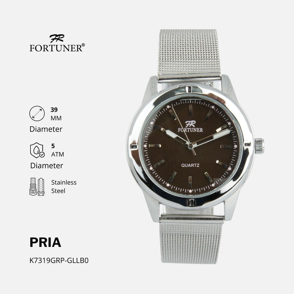 Fortuner Jam Tangan Rantai Pria Korea Original Milanese Radoslav