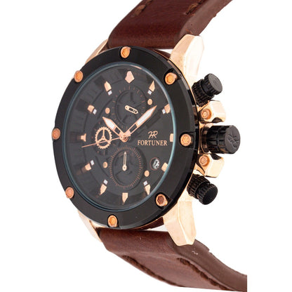 Fortuner Jam Tangan Analog Pria Chrono Water Resistant Akihiro