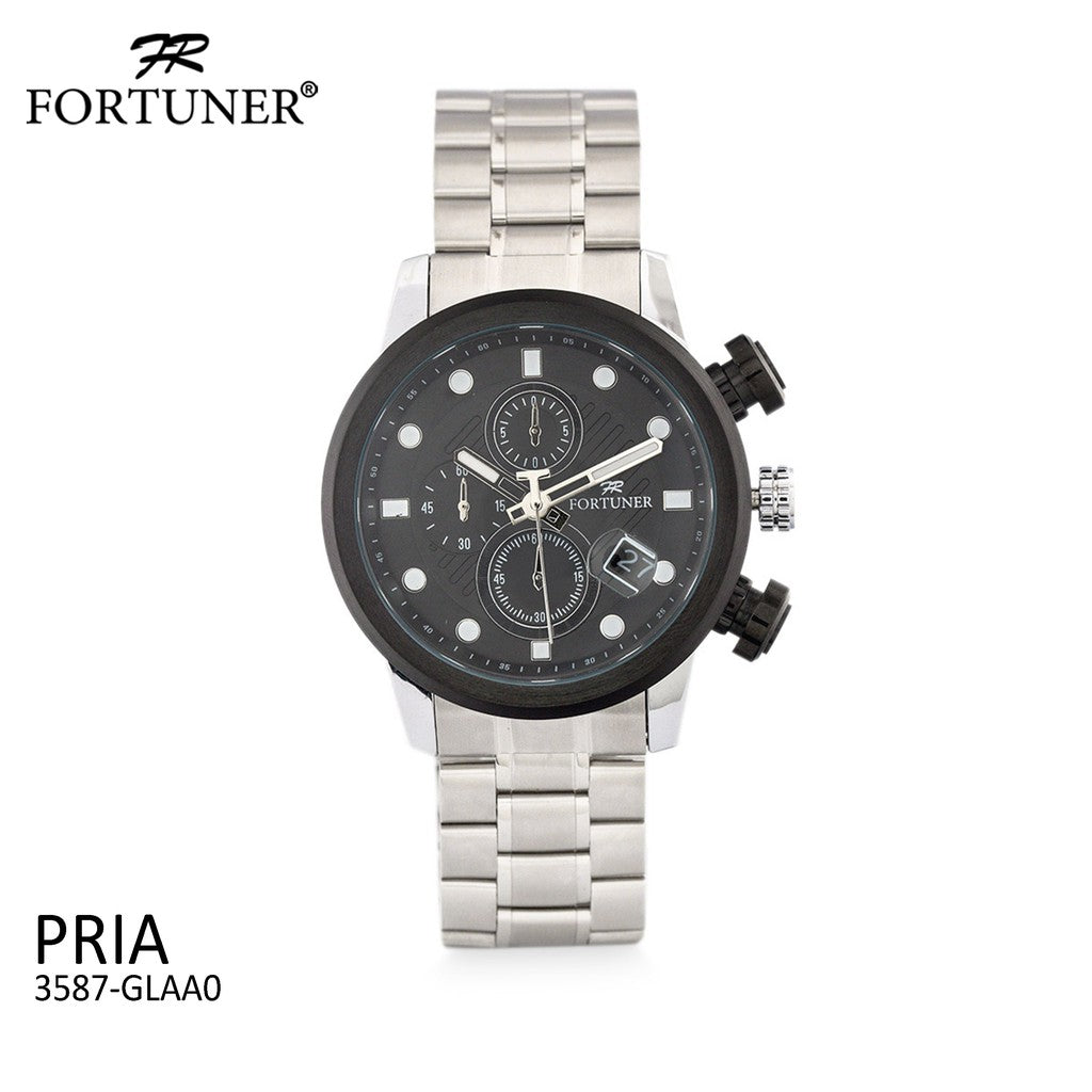 Fortuner Jam Tangan Analog Pria Chrono Water Resistant Andras