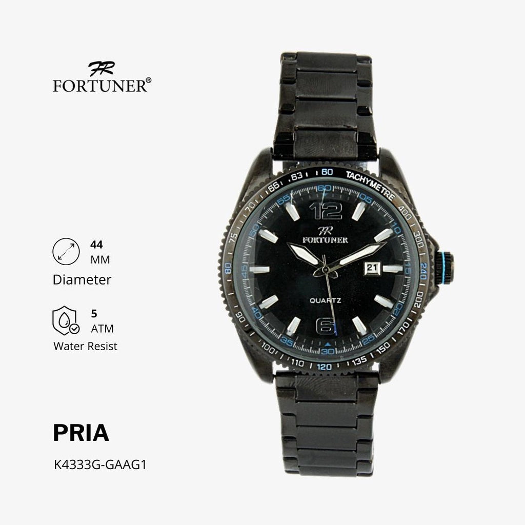 Fortuner Jam Tangan Analog Pria Water Resistant Rantai Hurley