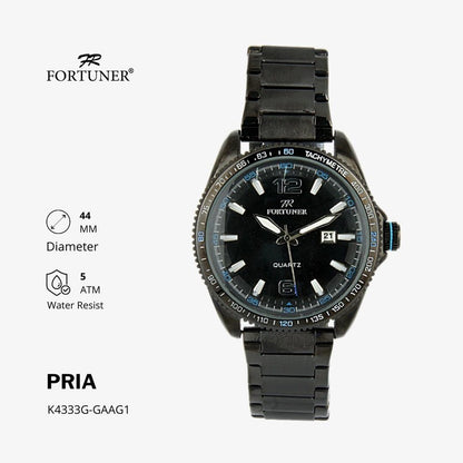 Fortuner Jam Tangan Analog Pria Water Resistant Rantai Hurley