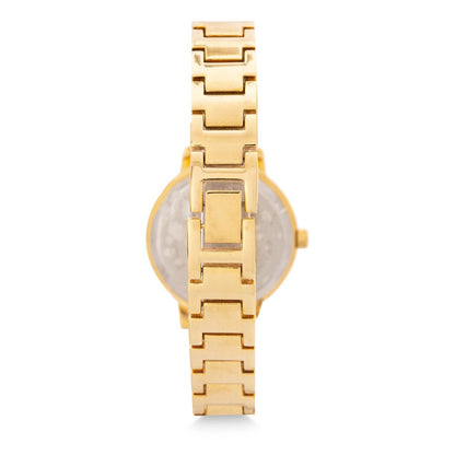 Fortuner Jam Tangan Wanita Analog Water Resistant Gold White Agneta