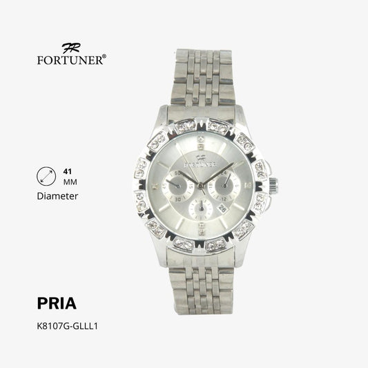 Fortuner Jam Tangan Analog Pria Water Resistant Rantai Helge