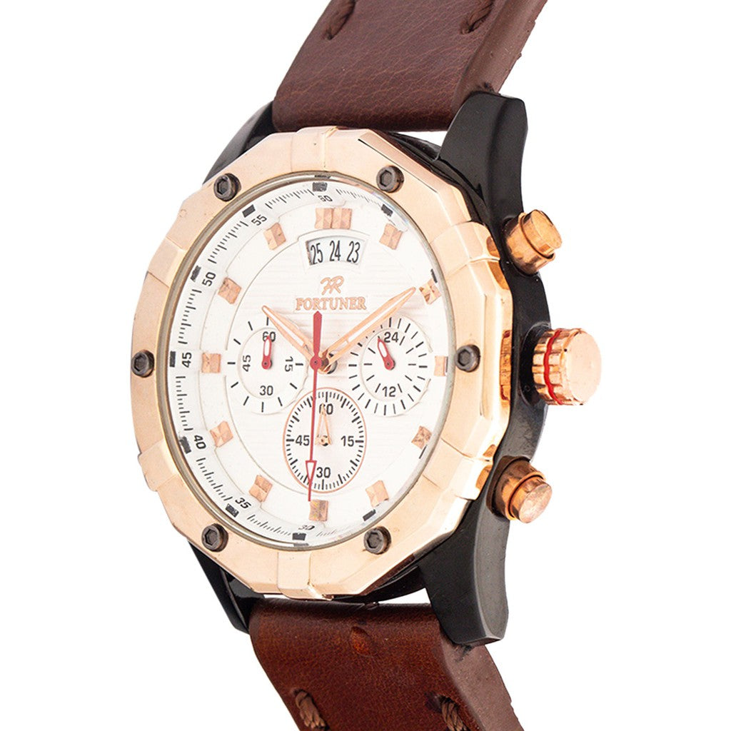 Fortuner Jam Tangan Analog Pria Chrono Water Resistant Ankur