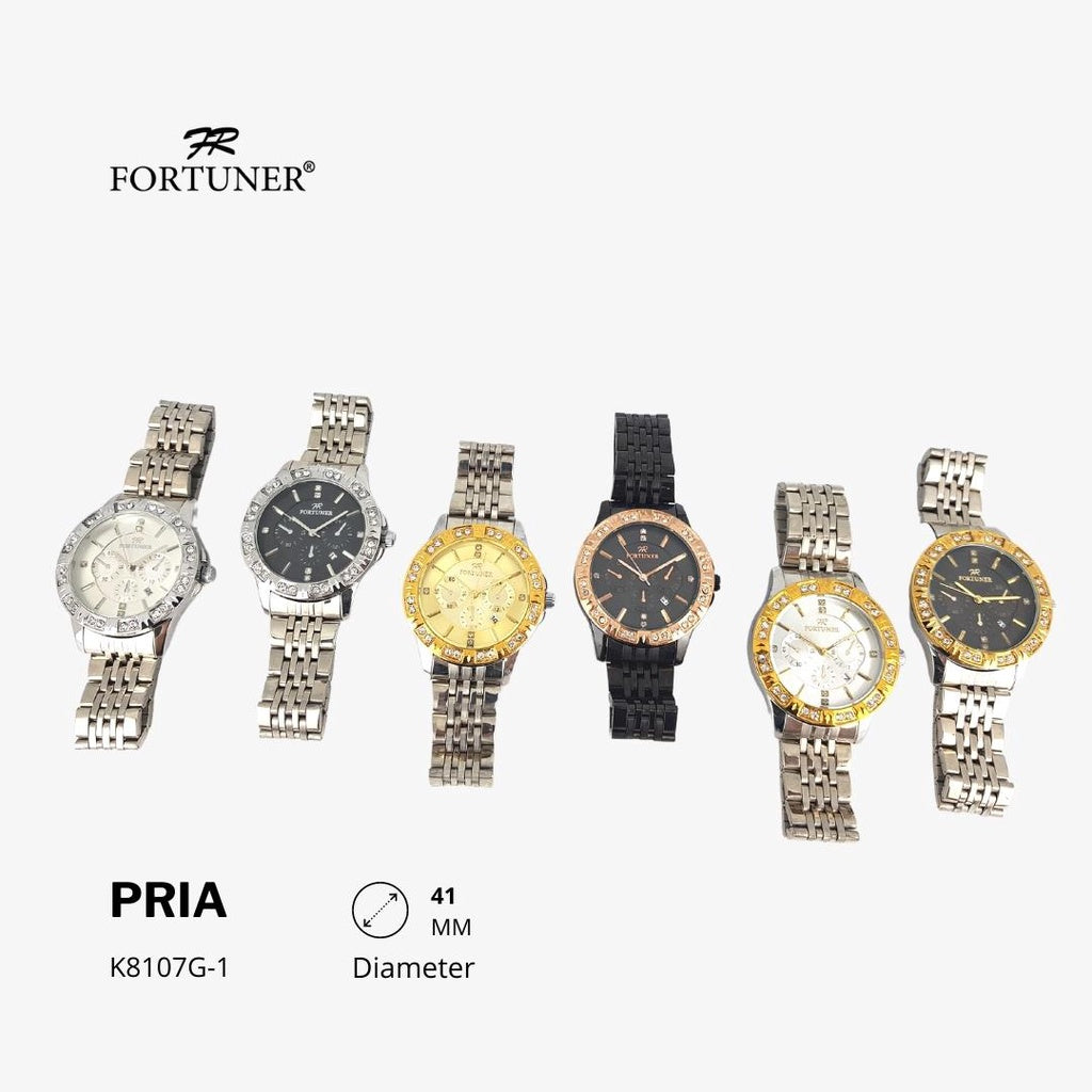 Fortuner Jam Tangan Analog Pria Water Resistant Rantai Helge