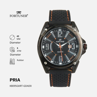 Fortuner Jam Tangan Pria Analog Water Resistant Rubber Branko