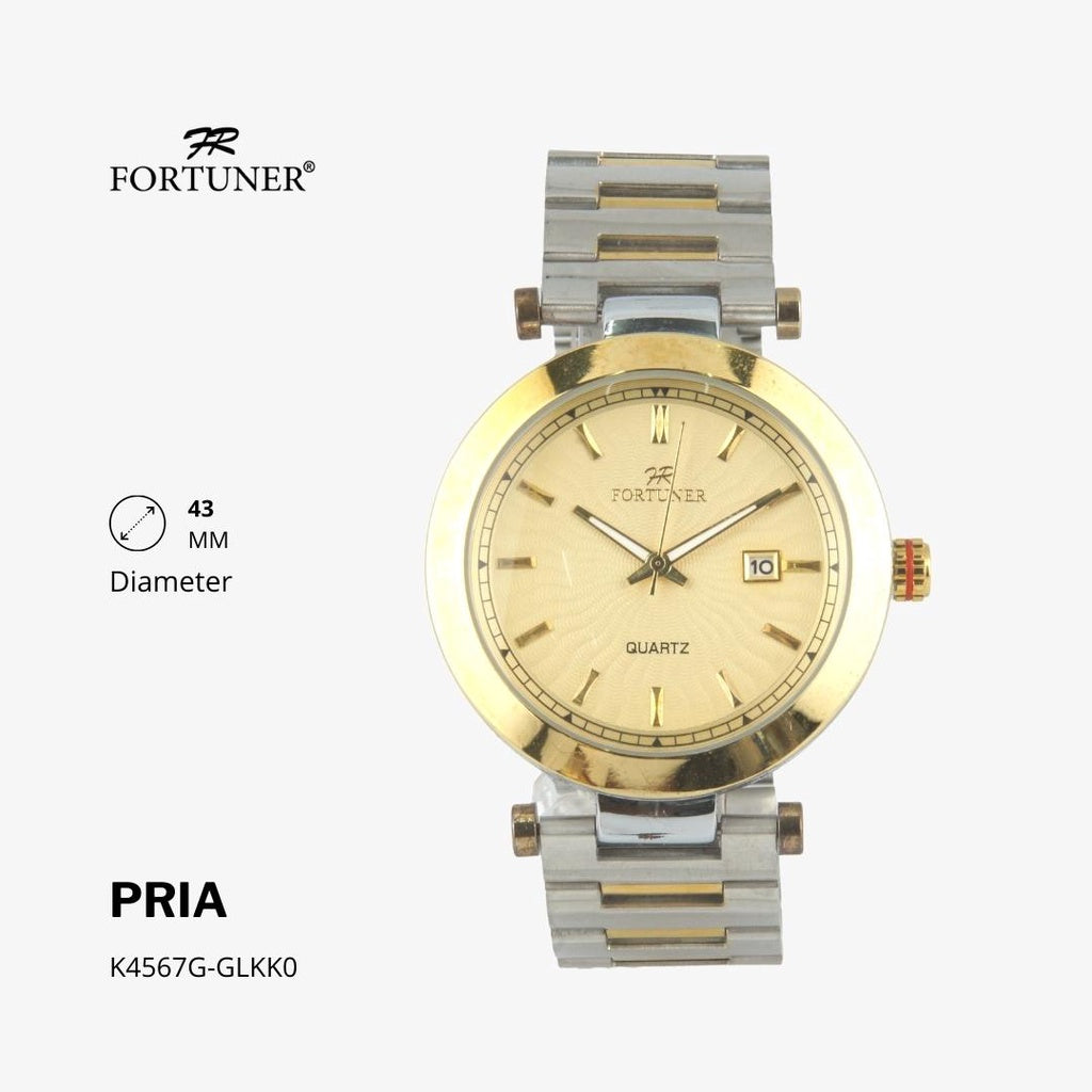 Fortuner Jam Tangan Analog Pria Water Resistant Rantai Theodore