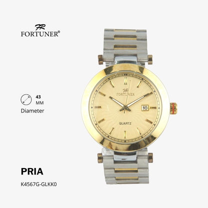 Fortuner Jam Tangan Analog Pria Water Resistant Rantai Theodore