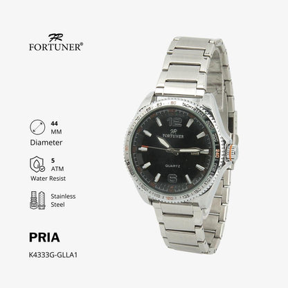 Fortuner Jam Tangan Analog Pria Water Resistant Rantai Wynnsfield