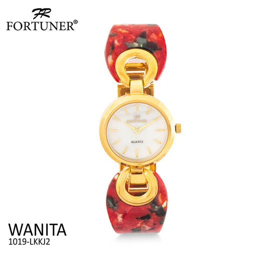 Fortuner Jam Tangan Analog Wanita Gold Water Resist Brigit