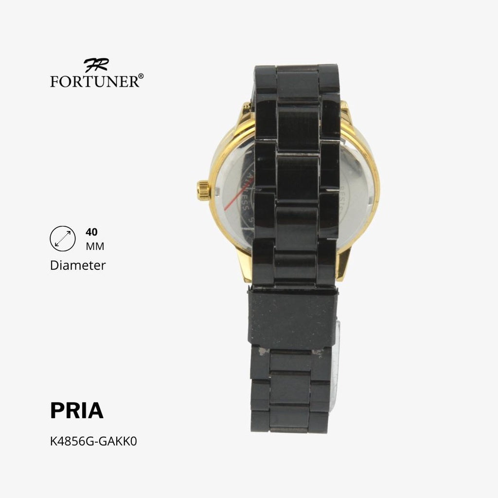 Fortuner Jam Tangan Fashion Classic Analog Pria Water Resistant Rantai Hyrum