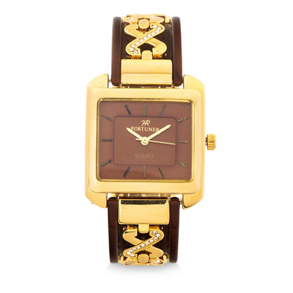 Fortuner Jam Tangan Analog Wanita Gold Water Resist Brenda