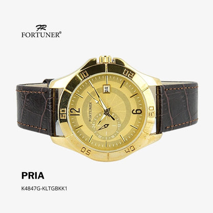 Fortuner Jam Tangan Analog Pria Kulit Water Resistant Abigail