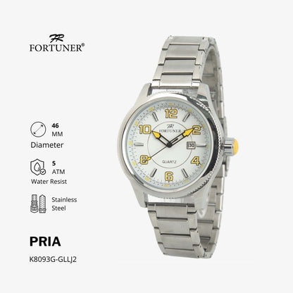 Fortuner Jam Tangan Analog Pria Water Resistant Rantai Haidar