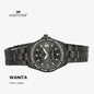 Fortuner Jam Tangan Analog Wanita Hitam Water Resistant Rantai Aurora