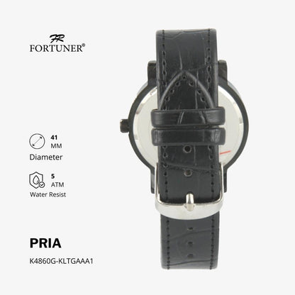 Fortuner Jam Tangan Analog Couple Kulit Water Resistant Tristan