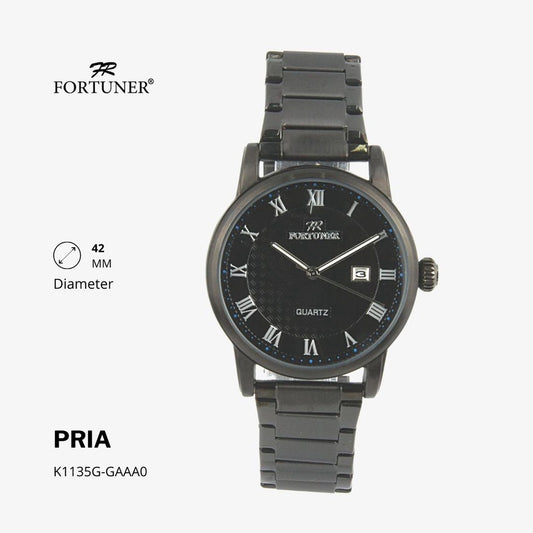 Fortuner Jam Tangan Classic Analog Pria Water Resistant Rantai Hiawatha