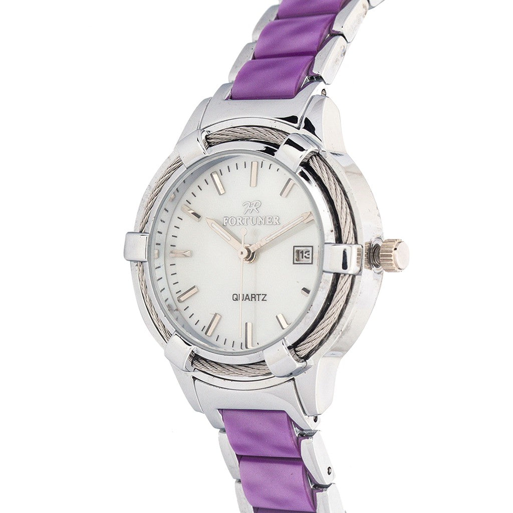 Fortuner Jam Tangan Analog Wanita Silver Water Resistant Audrina