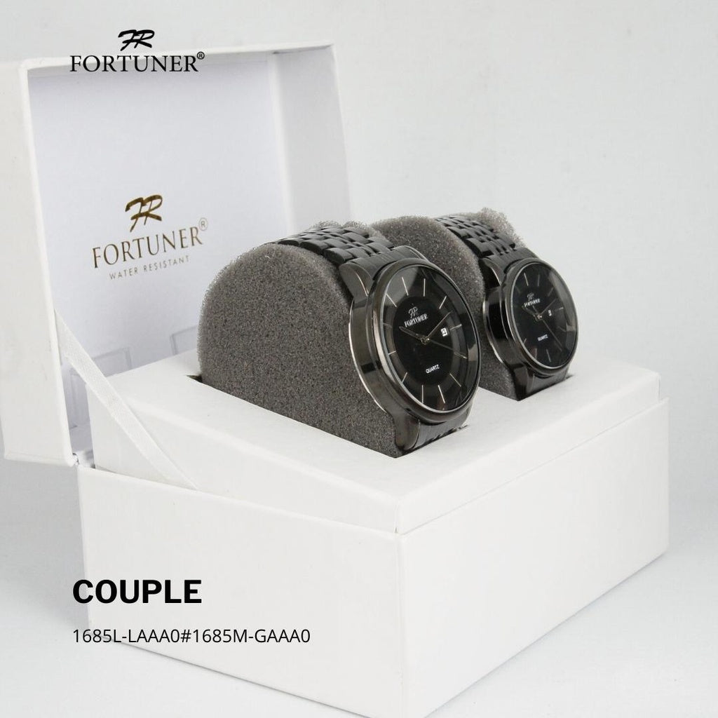 Fortuner Jam Tangan Couple Analog Water Resistant Rantai Rayne