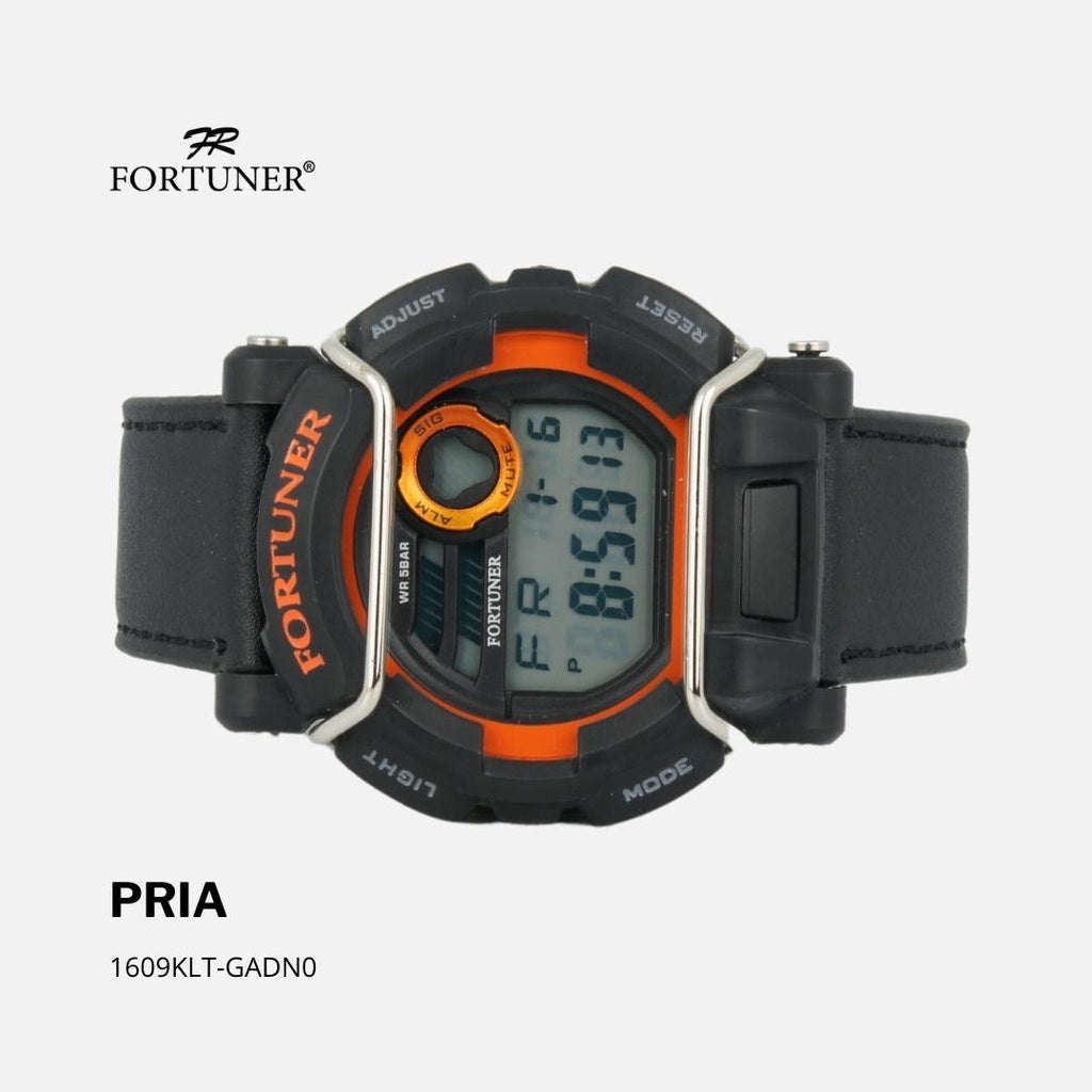 Fortuner Jam Tangan Pria Digital Sport Water Resist Kulit Olexa