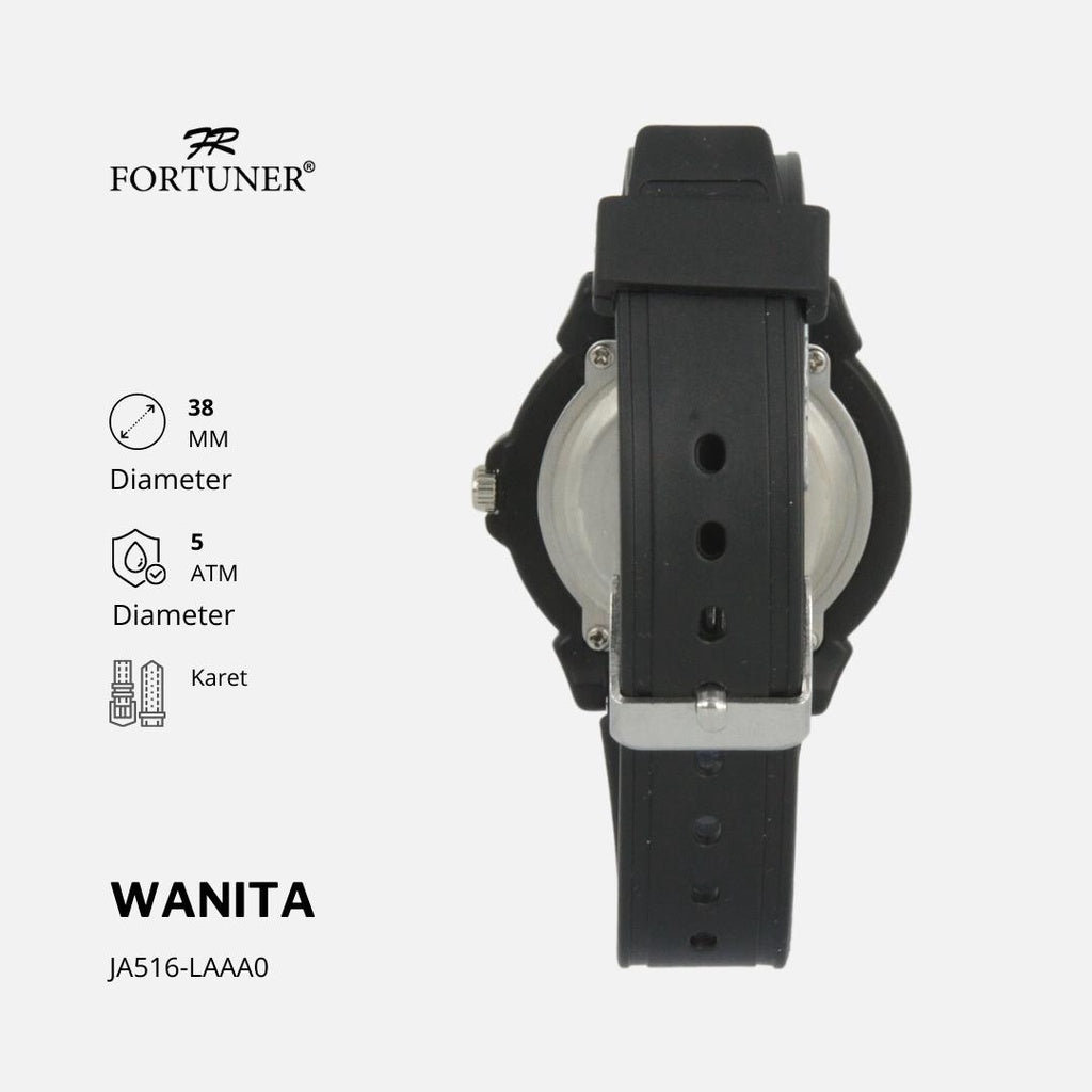 Fortuner Jam Tangan Analog Wanita Water Resistant Rubber Penelope