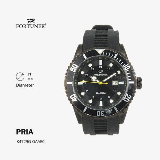 Fortuner Jam Tangan Analog Pria Water Resistant Rubber Haskel