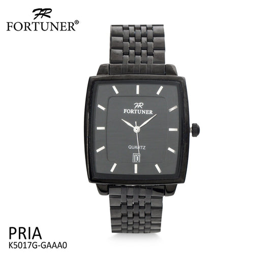 Fortuner Jam Tangan Analog Stainless Pria Tahan Air Garansi 1 Tahun K5017G Hitam