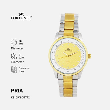 Fortuner Jam Tangan Analog Pria Water Resistant Rantai Doris