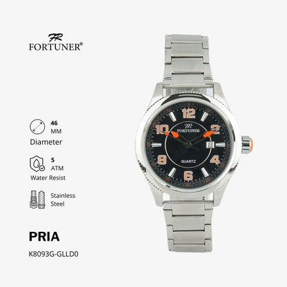 Fortuner Jam Tangan Analog Pria Water Resistant Rantai Haidar