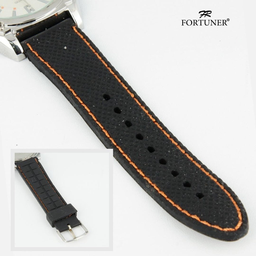 Fortuner Jam Tangan Analog Strap Karet Pria Original Vitor