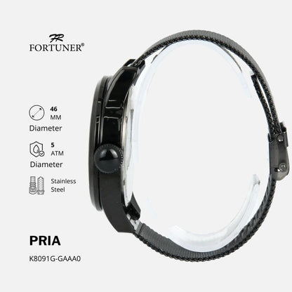 Fortuner Jam Tangan Pria Analog Sport Water Resistant Milanese Andric