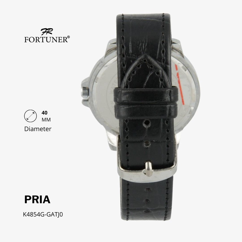 Fortuner Jam Tangan Classic Fashion Pria Analog Water Resist Kulit Hakan