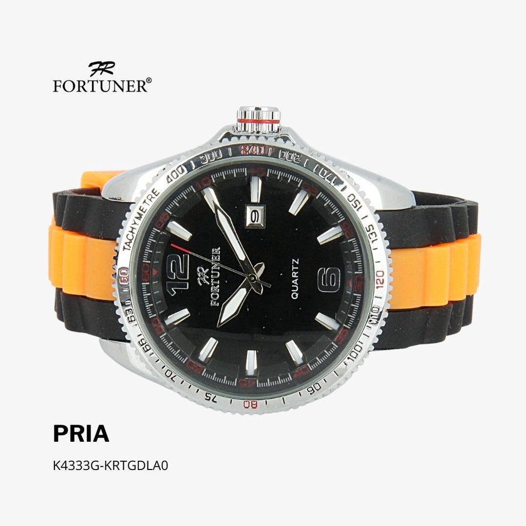 Fortuner Jam Tangan Analog Pria Water Resistant Rubber Wynstan