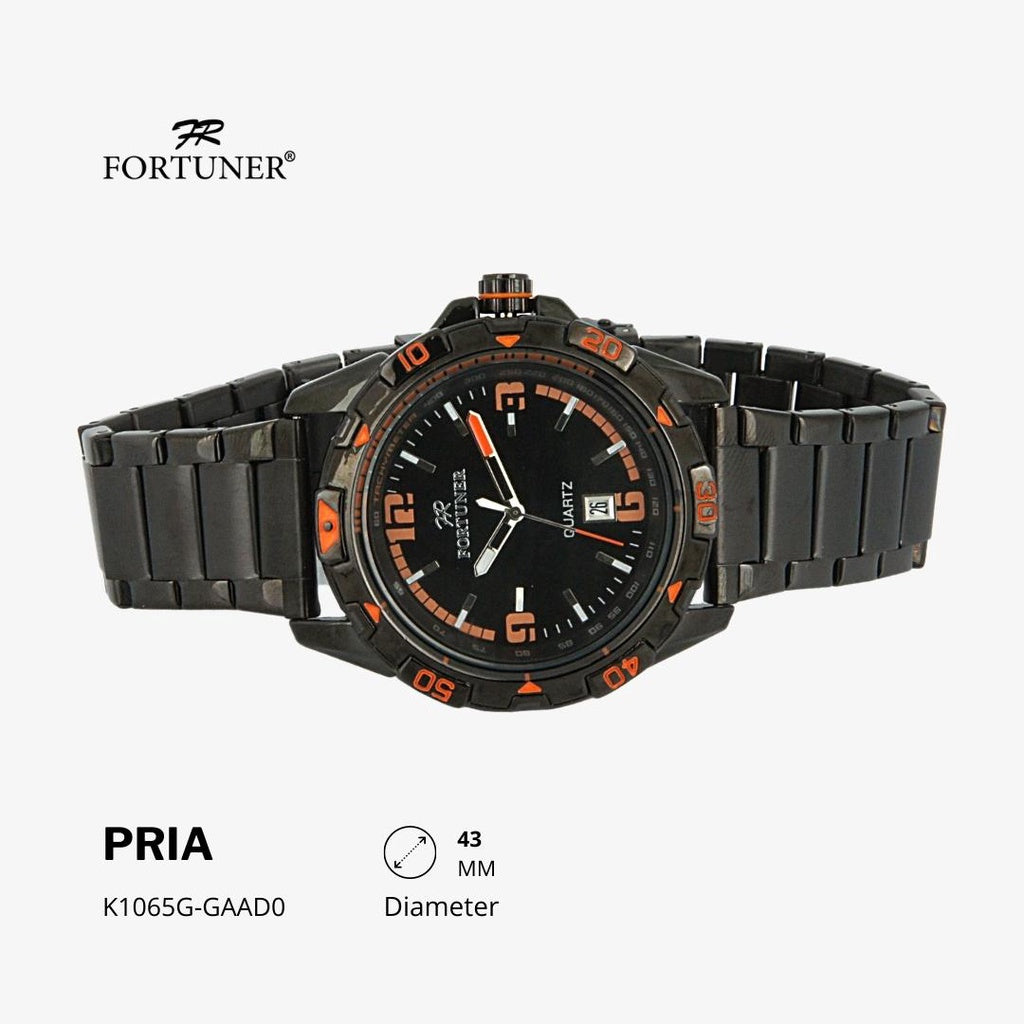 Fortuner Jam Tangan Analog Pria Water Resistant Rantai Harvie