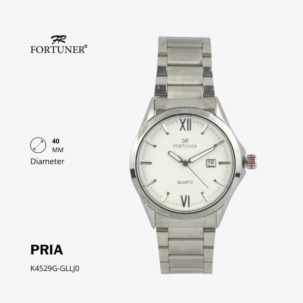 Fortuner Jam Tangan Fashion Pria Analog Water Resistant Rantai Stainless Harden