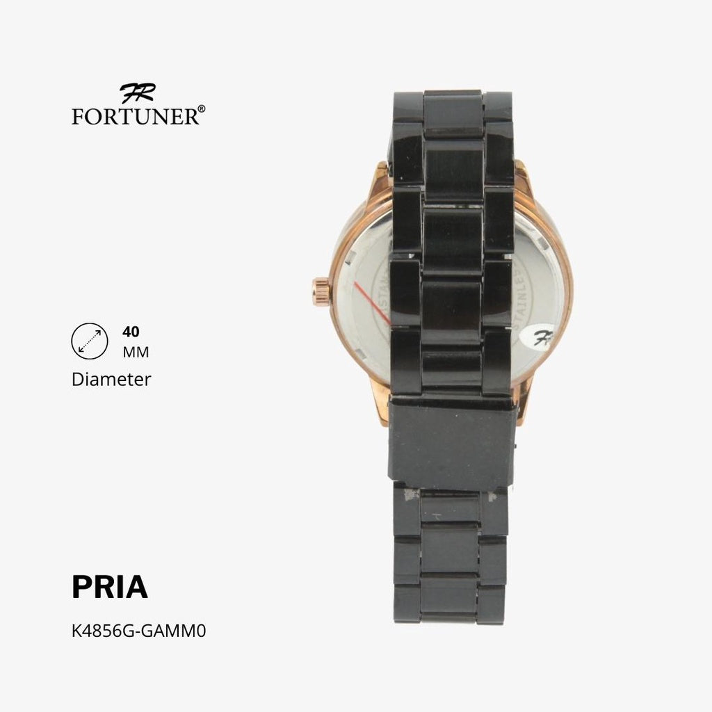 Fortuner Jam Tangan Fashion Classic Analog Pria Water Resistant Rantai Hyrum