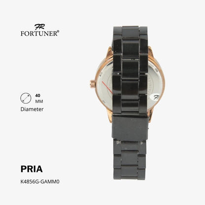 Fortuner Jam Tangan Fashion Classic Analog Pria Water Resistant Rantai Hyrum
