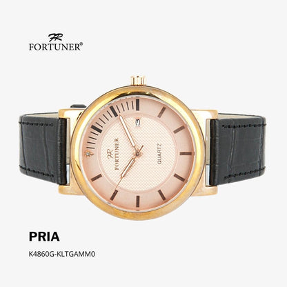 Fortuner Jam Tangan Analog Pria Kulit Water Resistant Adrian