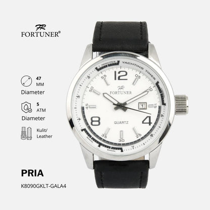 Fortuner Jam Tangan Strap Kulit Pria Original Bivian