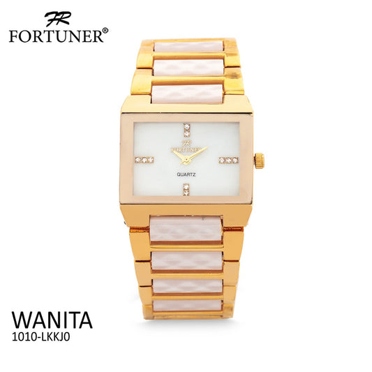 Fortuner Jam Tangan Analog Wanita Gold Water Resist Caroline