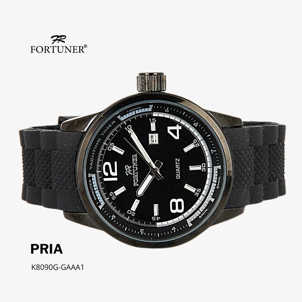 Fortuner Jam Tangan Analog Pria Rubber Water Resistant Halten