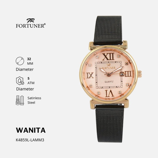 Fortuner Jam Tangan Wanita Analog Water Resist Milanese Artia