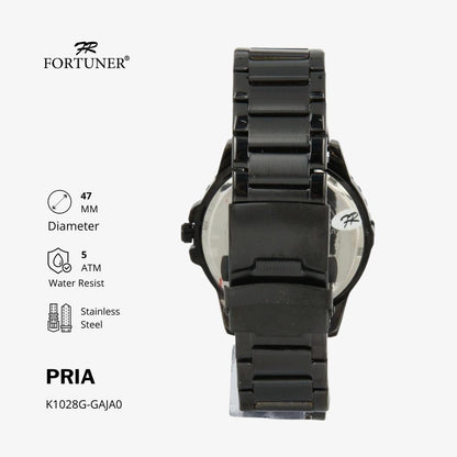 Fortuner Jam Tangan Analog Pria Water Resistant Rantai Waddell