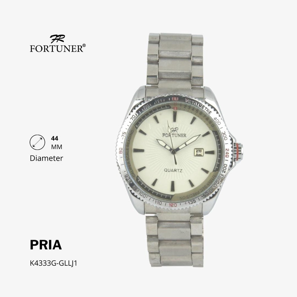 Fortuner Jam Tangan Fashion Pria Analog Water Resistant Rantai Stainless Harve