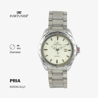 Fortuner Jam Tangan Fashion Pria Analog Water Resistant Rantai Stainless Harve
