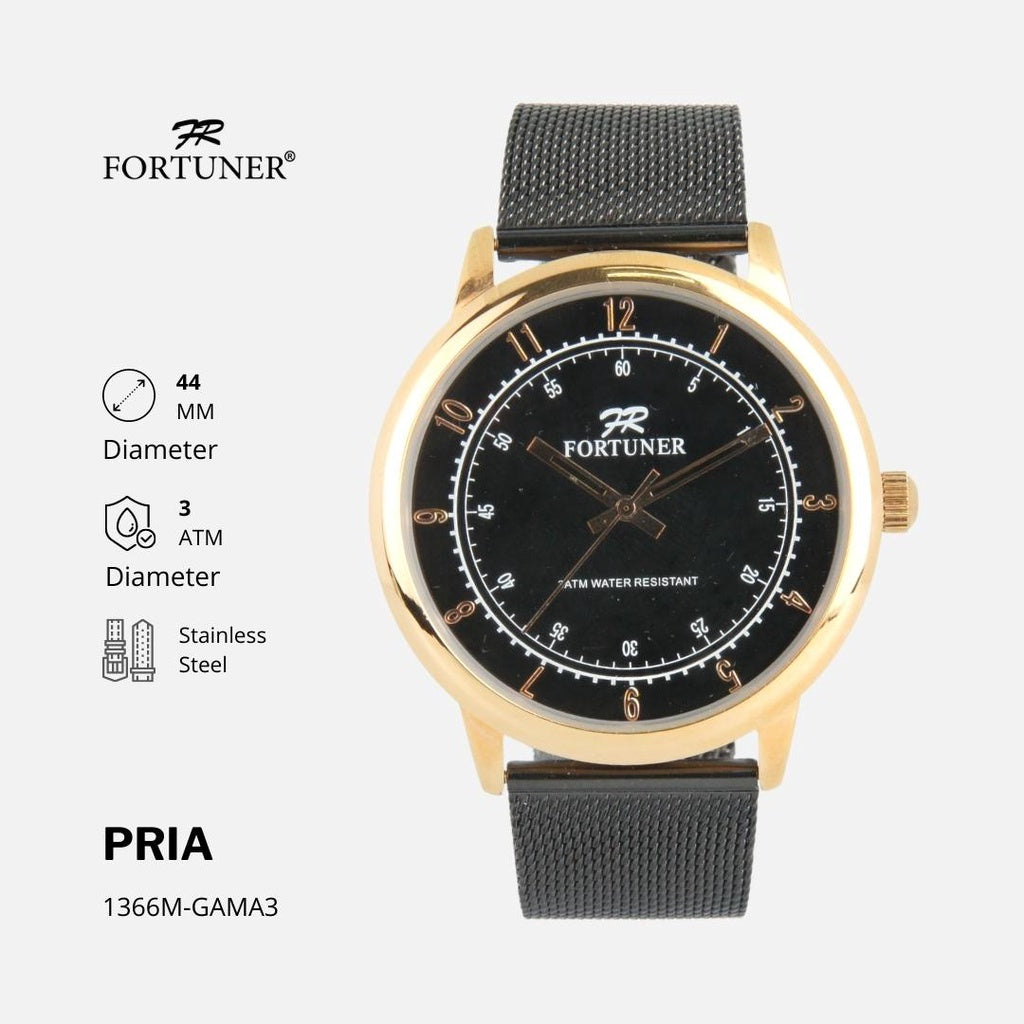 Fortuner Jam Tangan Couple Analog Water Resistant Rantai Pasir Milanese Blaise