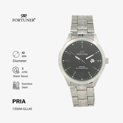 Fortuner Jam Tangan Pria Analog Water Resist Superior All Stainless Tyre